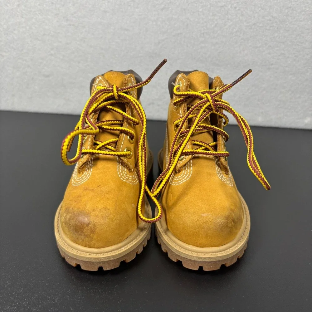 Timberland 12809 Youth Premium Waterproof Boots Wheat Nubuck Size 5 Toddler Baby